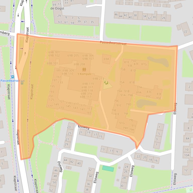 Kaart van postcodegebied 6601AR.