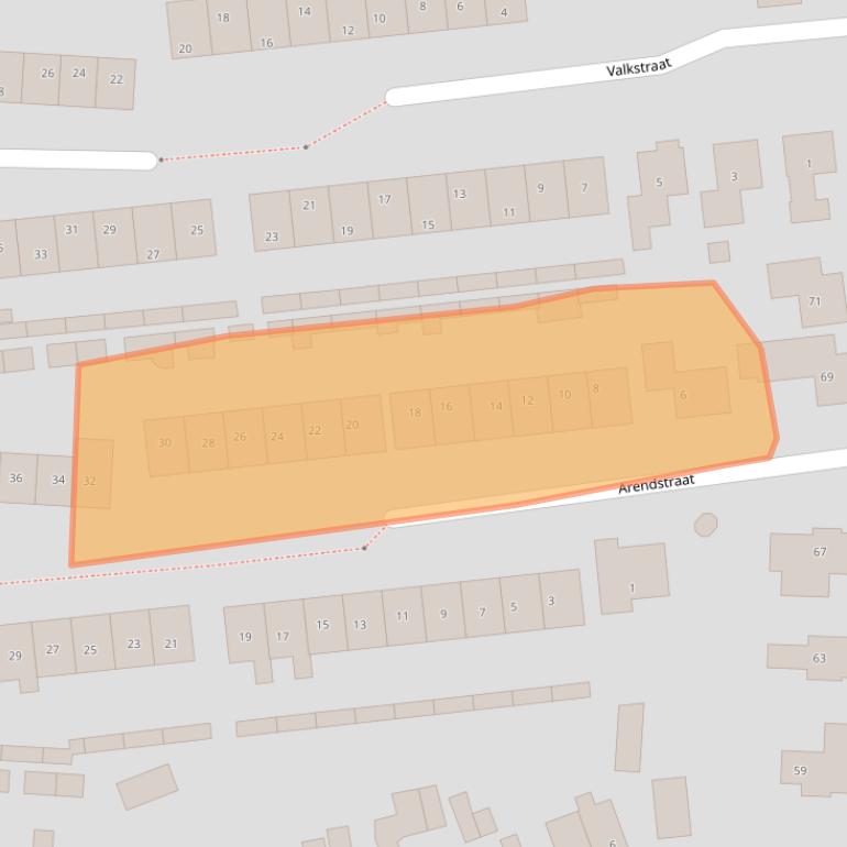 Kaart van postcodegebied 6601AW.