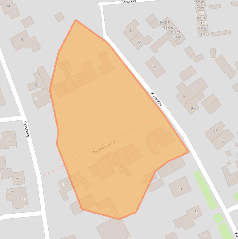 Kaart van postcodegebied 6601BK.