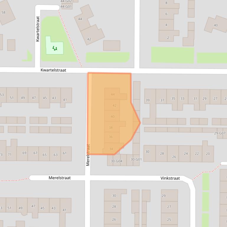 Kaart van postcodegebied 6601BV.