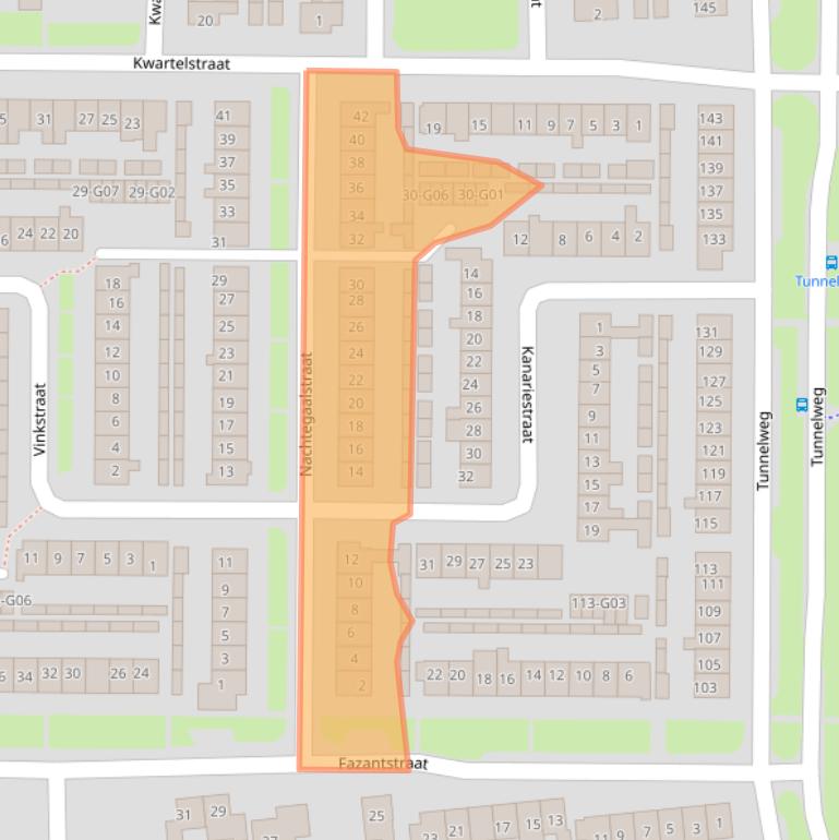 Kaart van postcodegebied 6601CB.