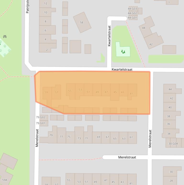 Kaart van postcodegebied 6601CG.