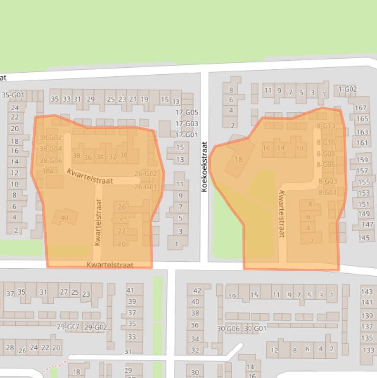 Kaart van postcodegebied 6601CH.