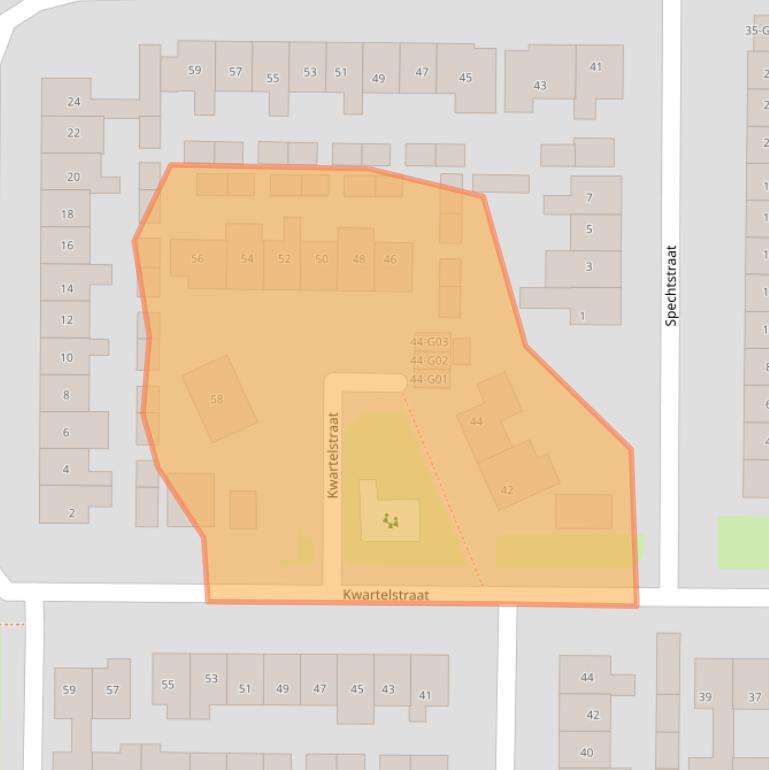 Kaart van postcodegebied 6601CJ.