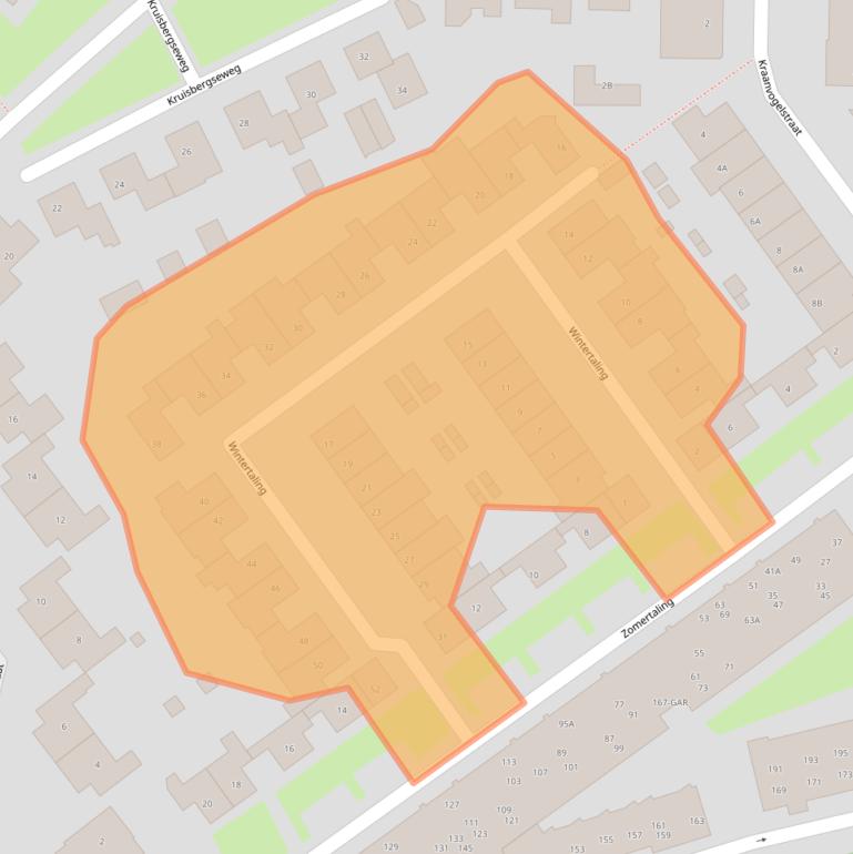 Kaart van postcodegebied 6601DZ.