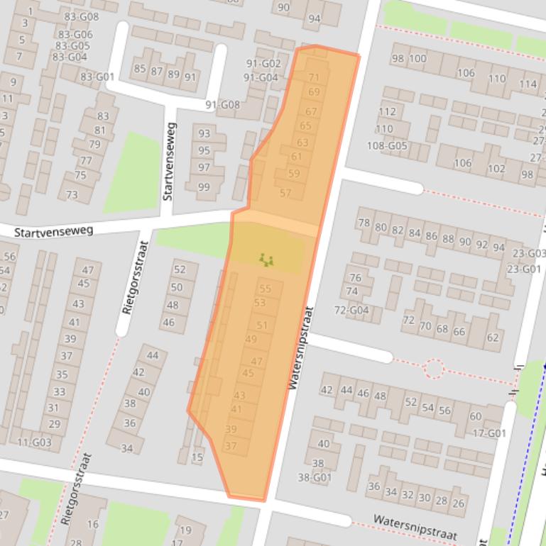 Kaart van postcodegebied 6601EE.