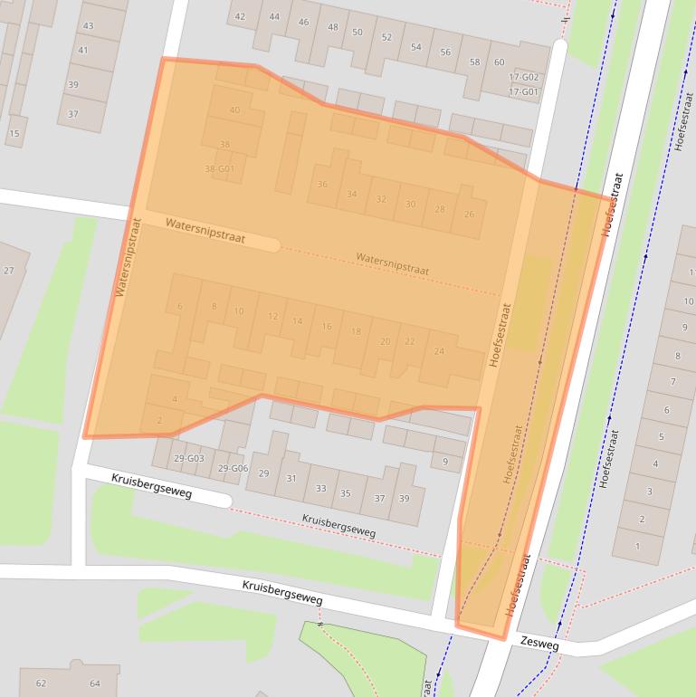 Kaart van postcodegebied 6601EG.