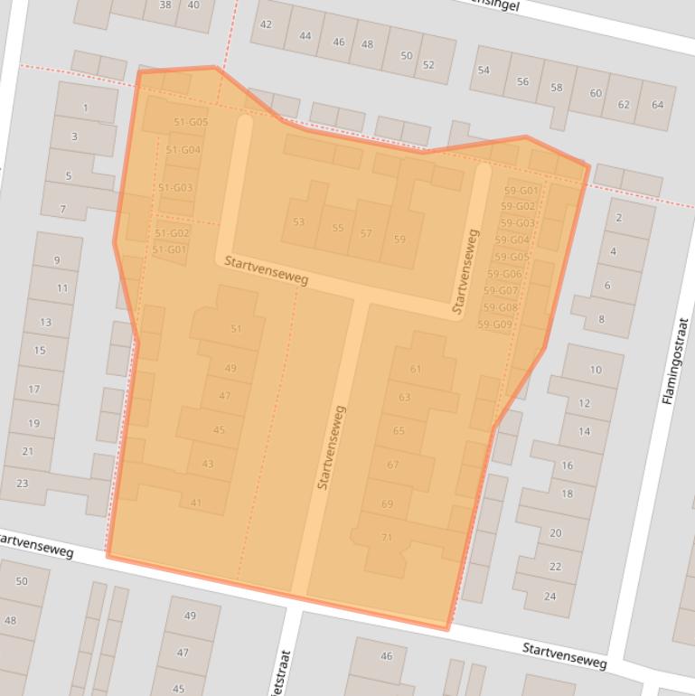 Kaart van postcodegebied 6601EL.