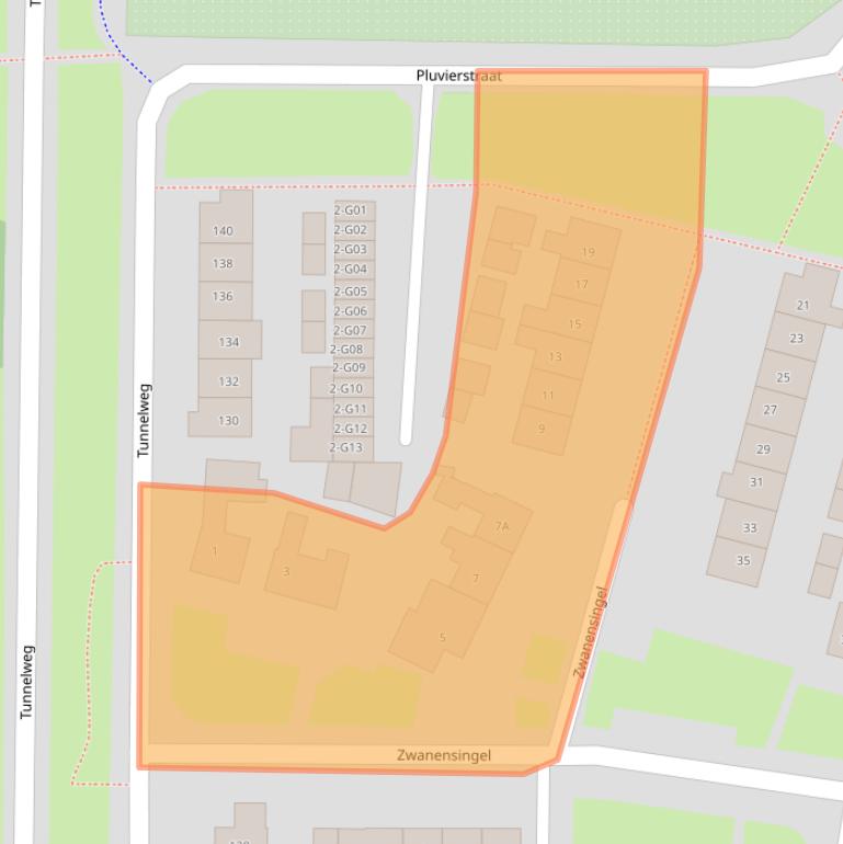 Kaart van postcodegebied 6601GA.