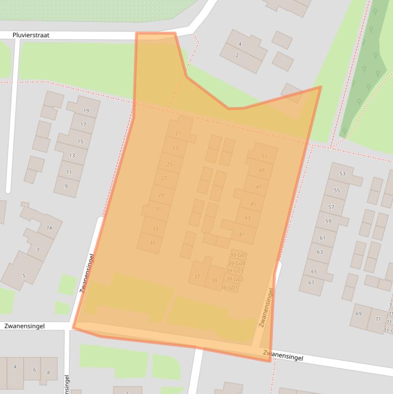 Kaart van postcodegebied 6601GB.