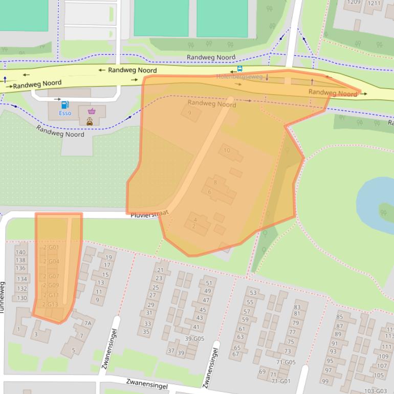 Kaart van postcodegebied 6601GS.