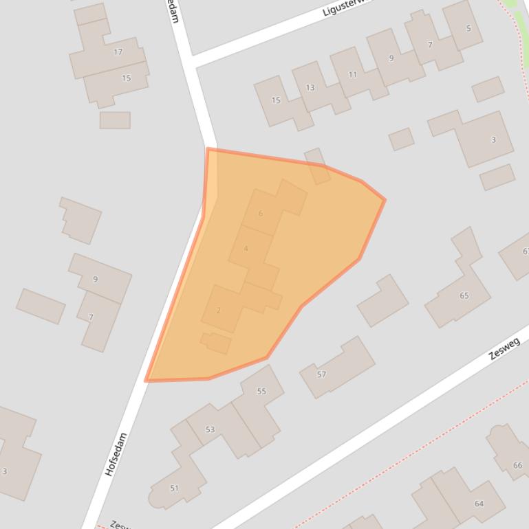 Kaart van postcodegebied 6601GZ.