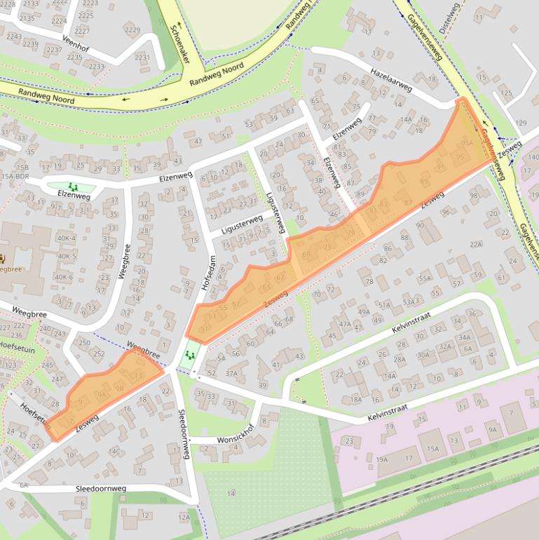 Kaart van postcodegebied 6601HA.