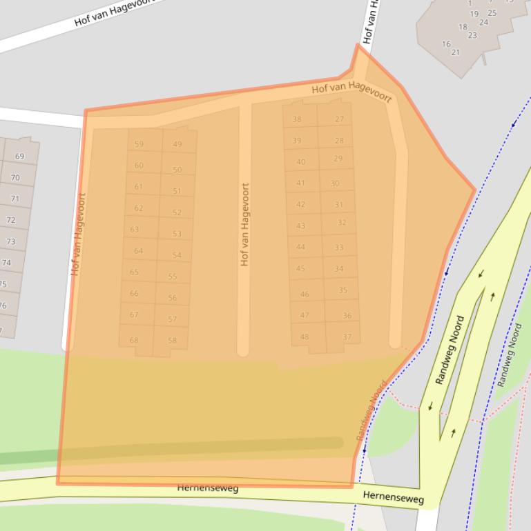 Kaart van postcodegebied 6601JB.