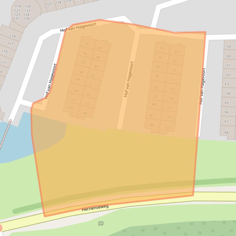 Kaart van postcodegebied 6601JC.