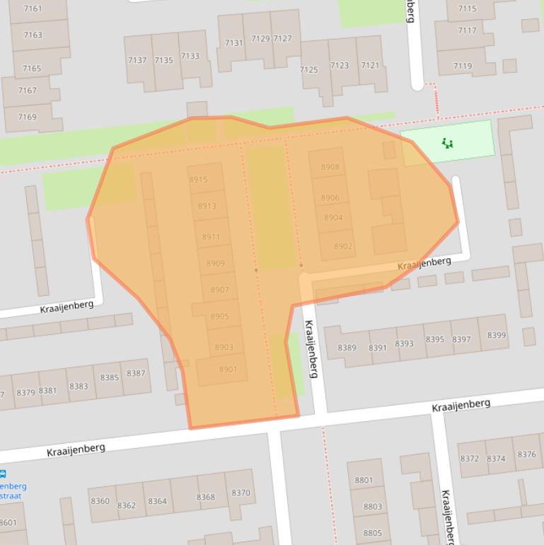 Kaart van postcodegebied 6601PS.