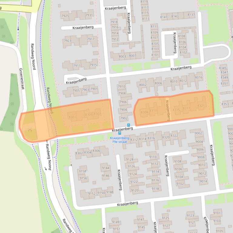Kaart van postcodegebied 6601RB.