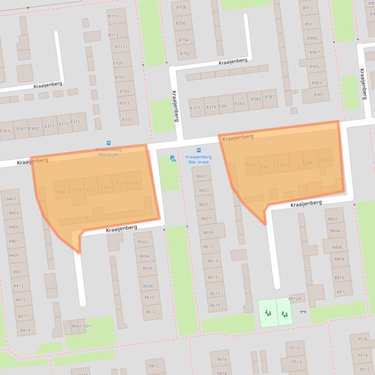 Kaart van postcodegebied 6601RH.
