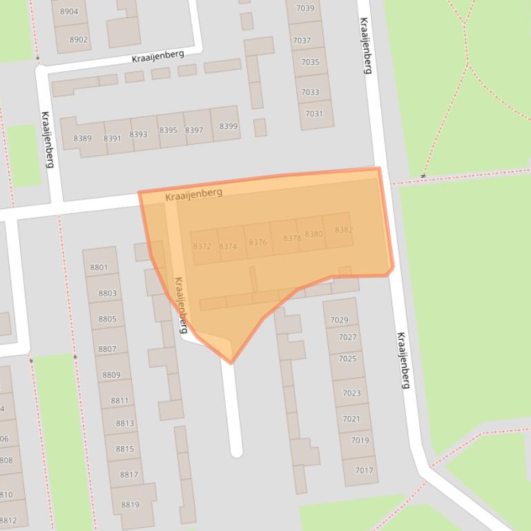 Kaart van postcodegebied 6601RJ.