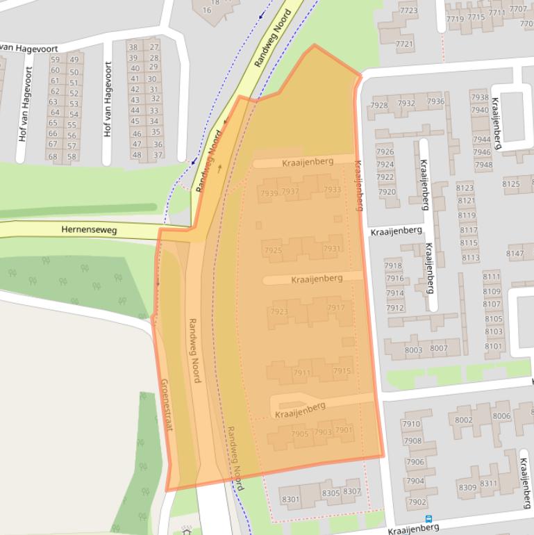 Kaart van postcodegebied 6601RN.