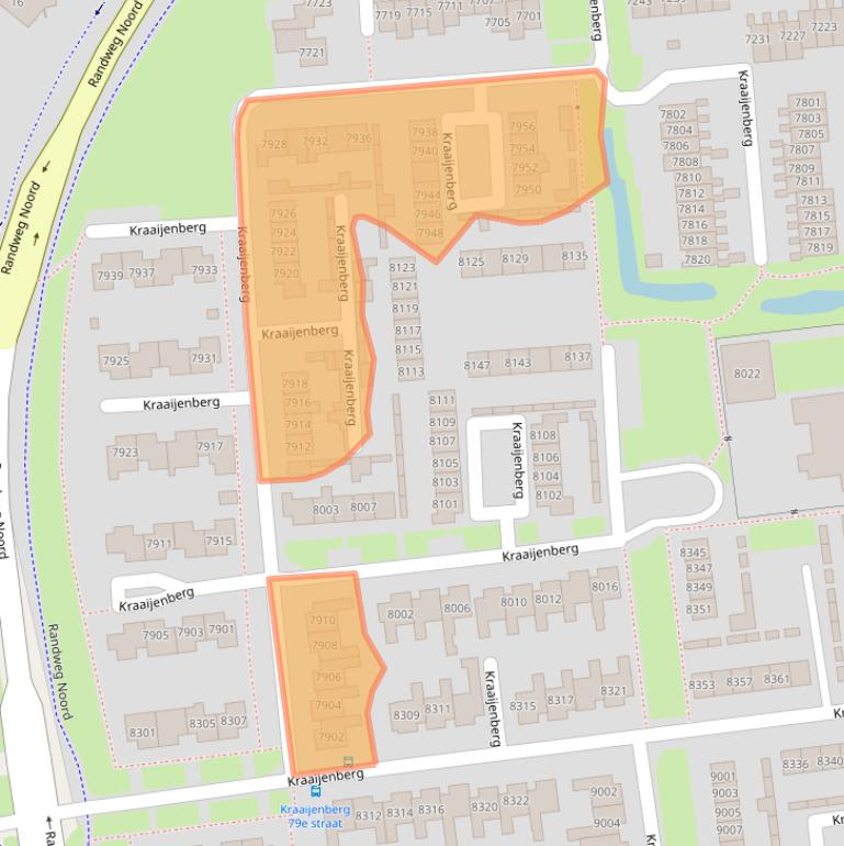 Kaart van postcodegebied 6601RP.