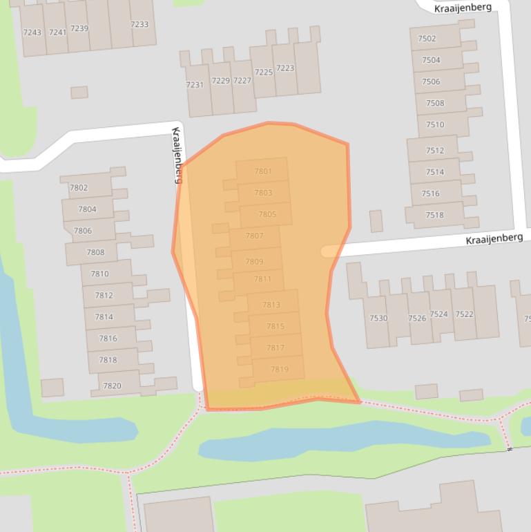 Kaart van postcodegebied 6601RR.