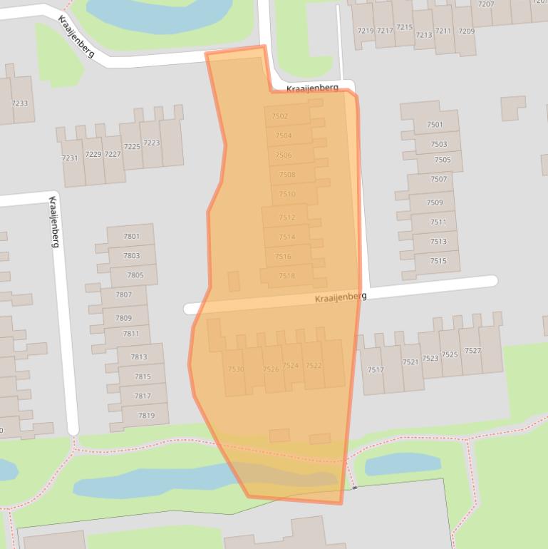 Kaart van postcodegebied 6601RX.