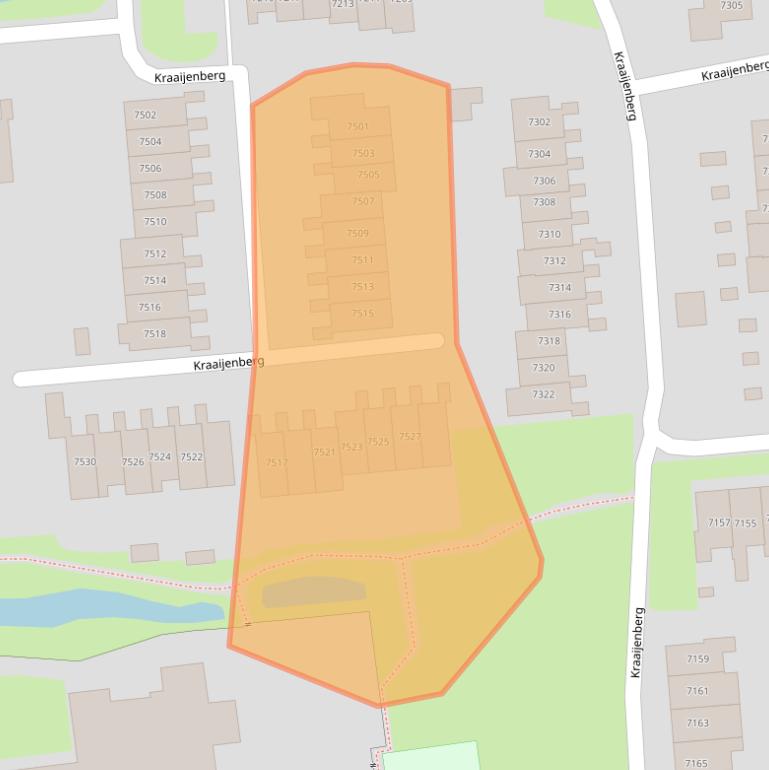 Kaart van postcodegebied 6601RZ.