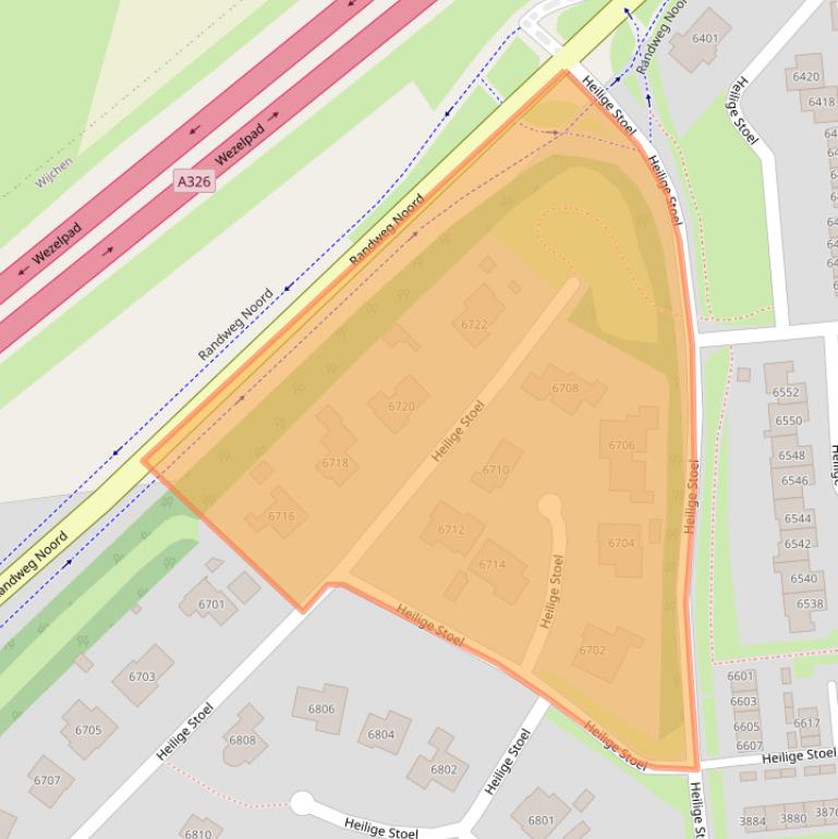 Kaart van postcodegebied 6601SZ.