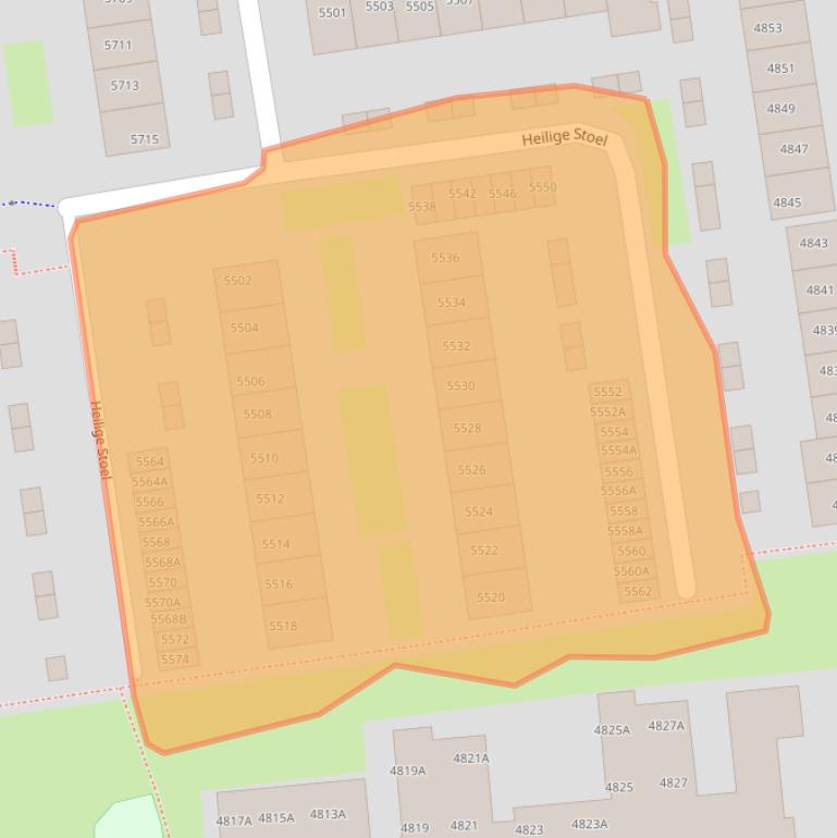 Kaart van postcodegebied 6601TZ.