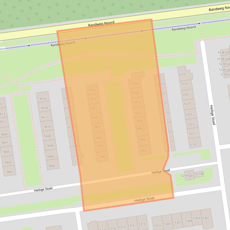 Kaart van postcodegebied 6601VA.