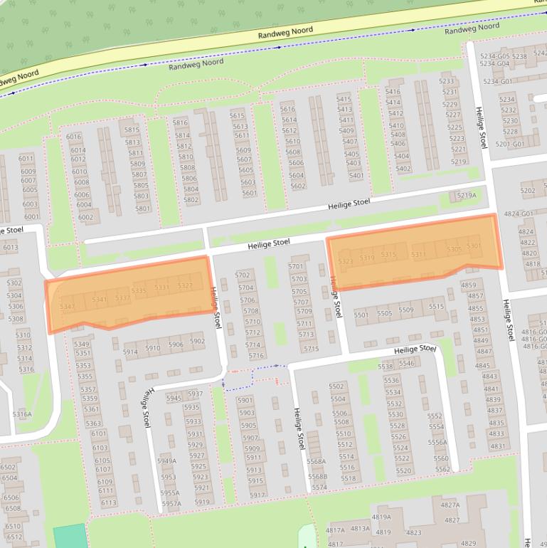 Kaart van postcodegebied 6601VB.