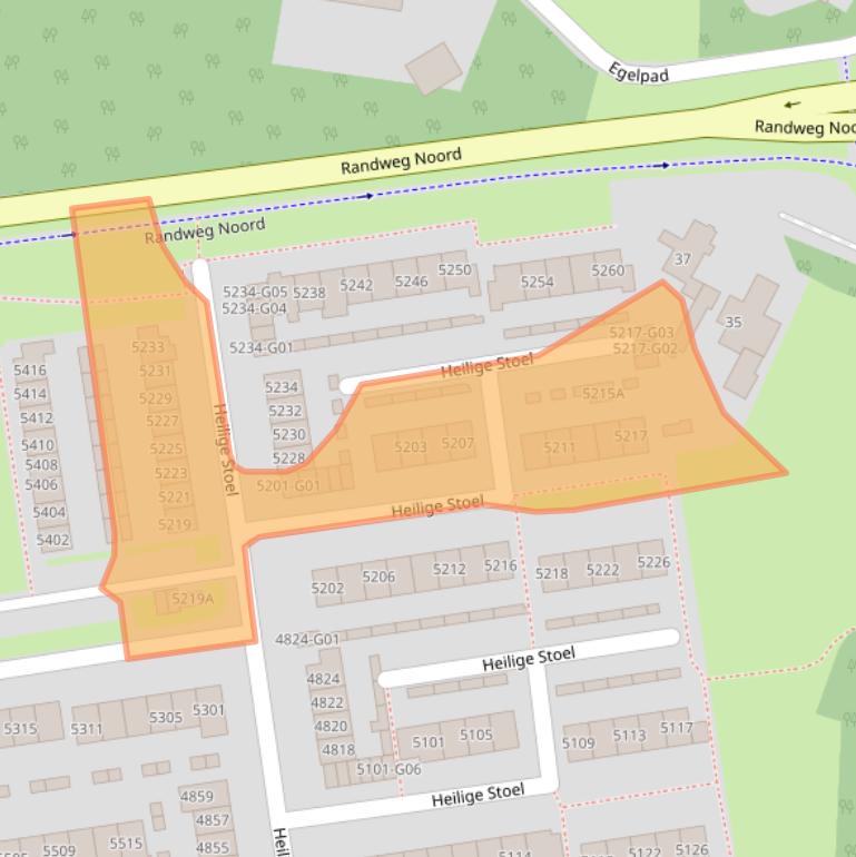 Kaart van postcodegebied 6601VE.