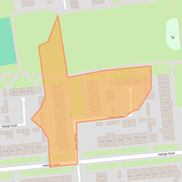 Kaart van postcodegebied 6601WC.