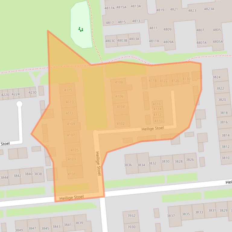 Kaart van postcodegebied 6601WD.