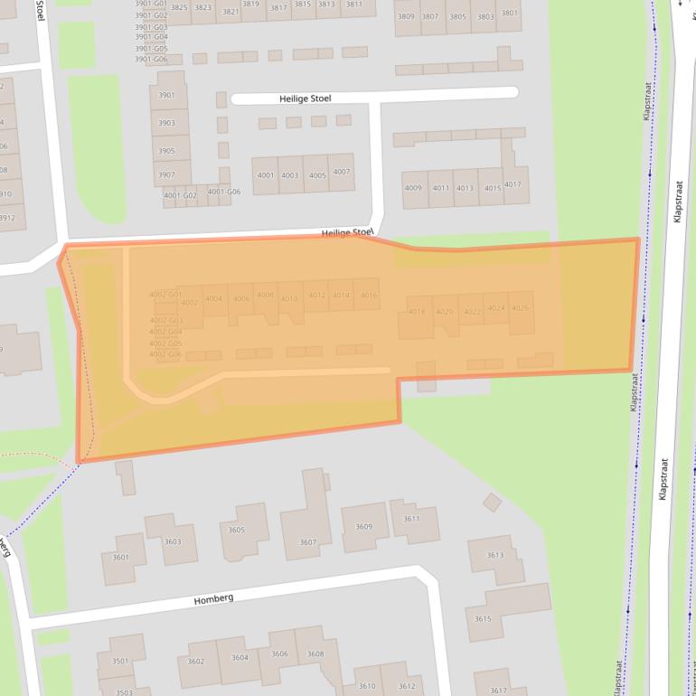 Kaart van postcodegebied 6601WG.