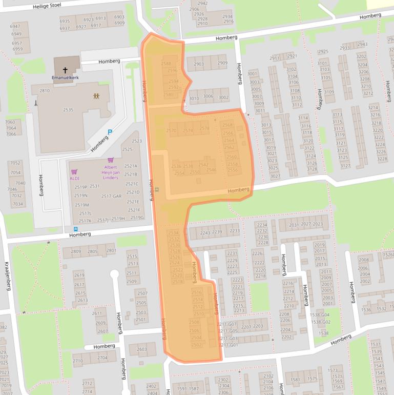 Kaart van postcodegebied 6601XX.
