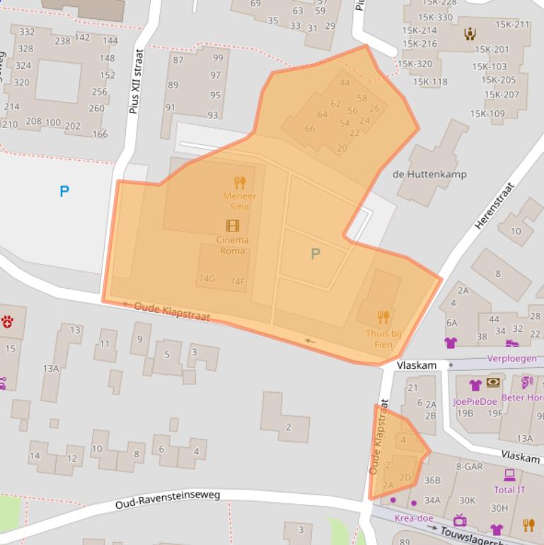 Kaart van postcodegebied 6602AG.