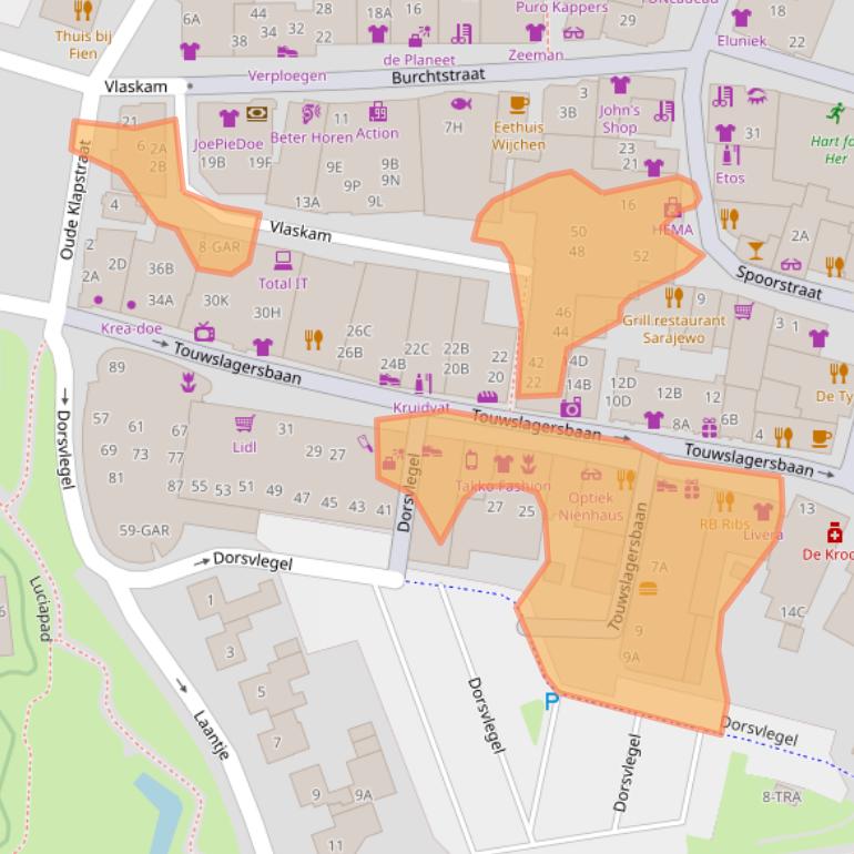 Kaart van postcodegebied 6602AH.