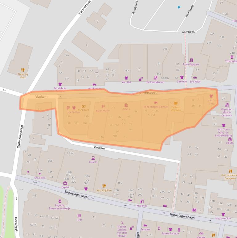 Kaart van postcodegebied 6602AP.