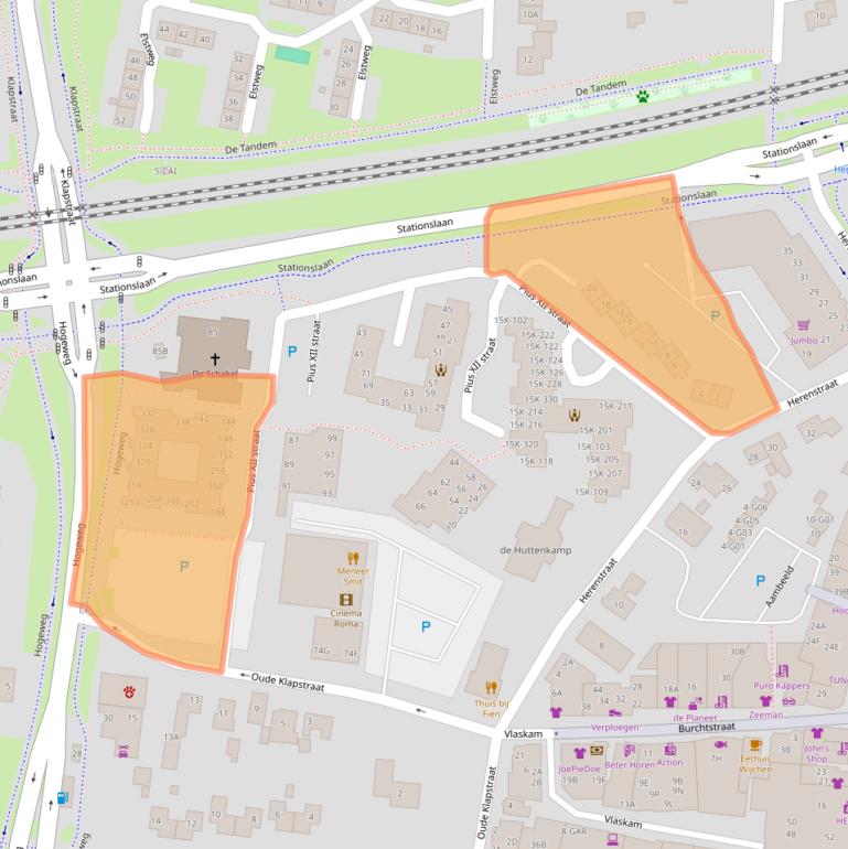 Kaart van postcodegebied 6602BD.