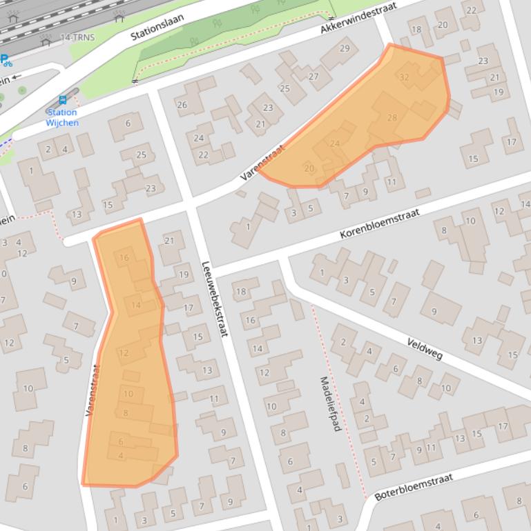 Kaart van postcodegebied 6602BW.