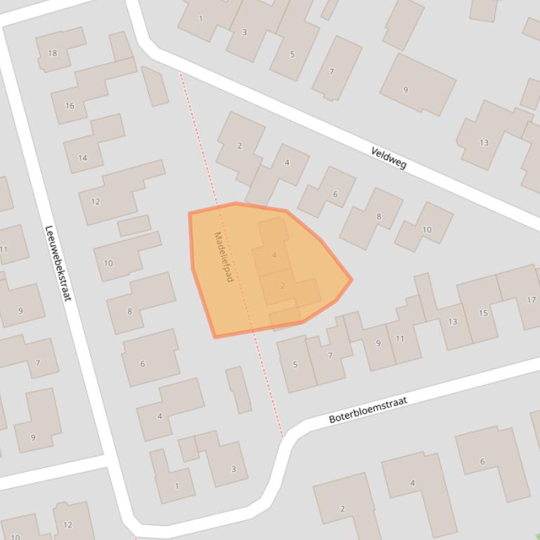 Kaart van postcodegebied 6602CC.
