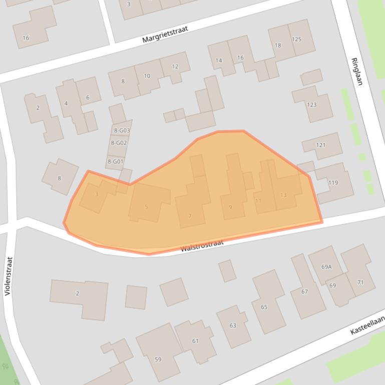 Kaart van postcodegebied 6602CM.