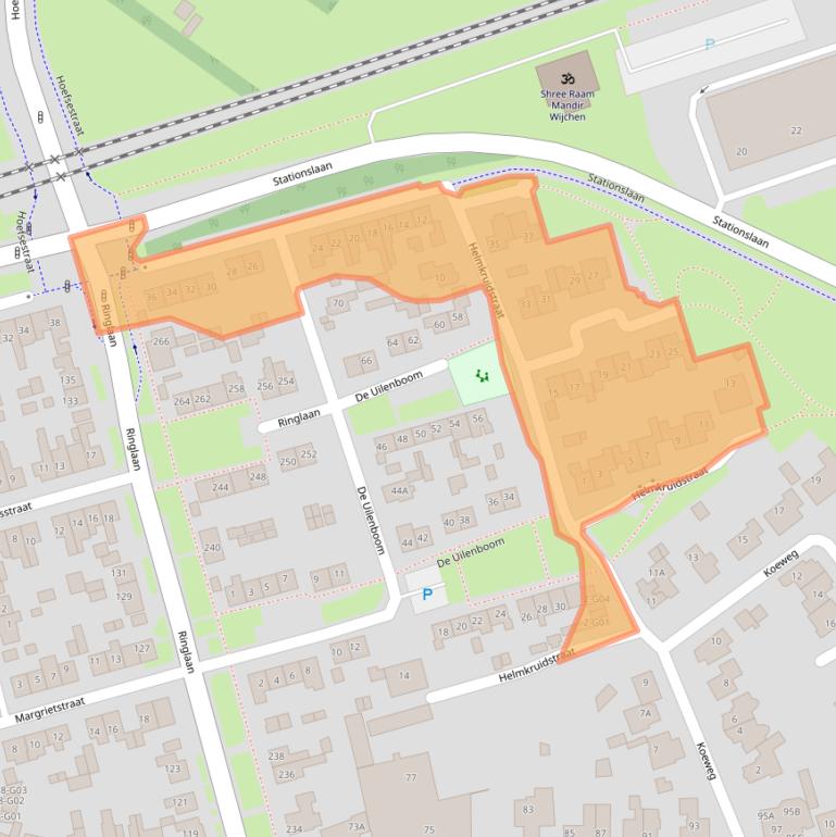 Kaart van postcodegebied 6602CZ.