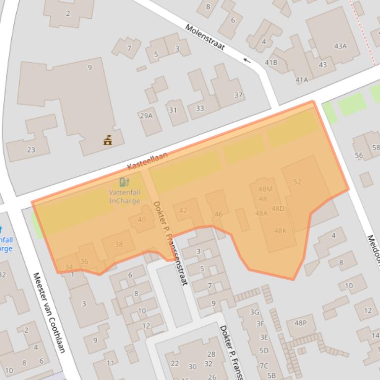 Kaart van postcodegebied 6602DG.