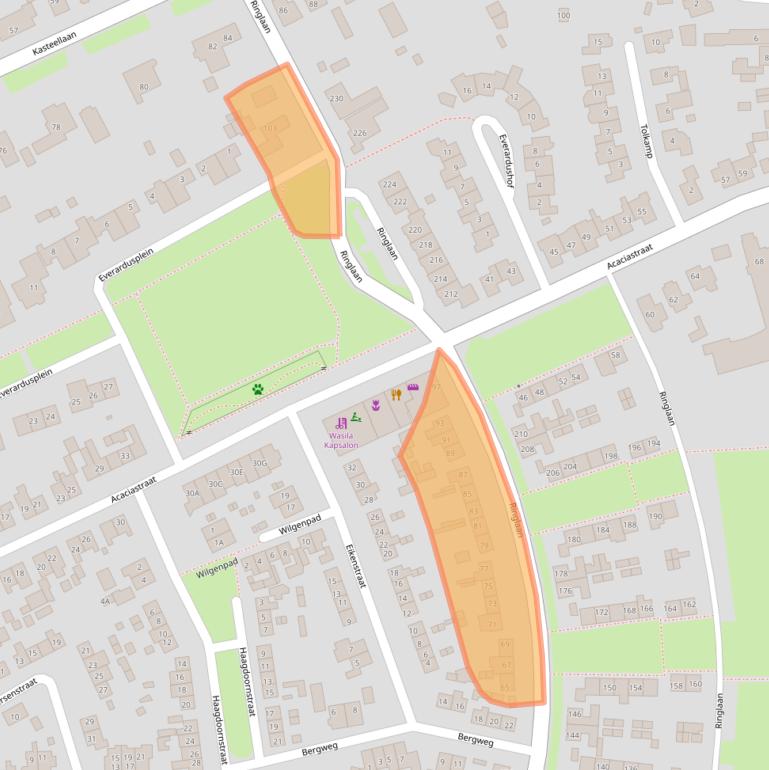 Kaart van postcodegebied 6602DT.