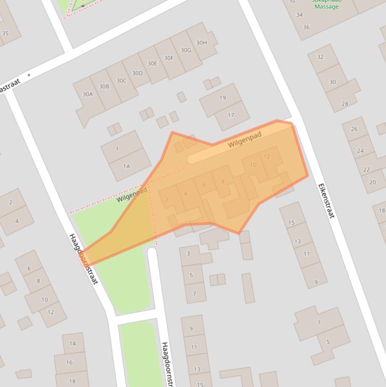 Kaart van postcodegebied 6602ES.