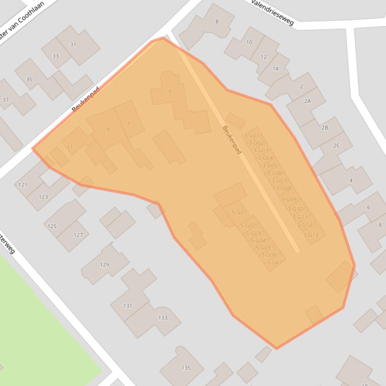 Kaart van postcodegebied 6602GG.