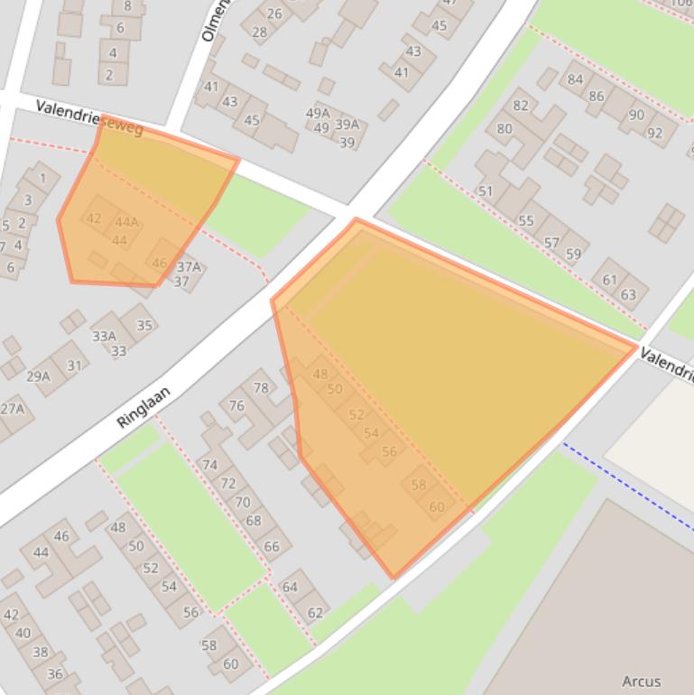 Kaart van postcodegebied 6602GL.